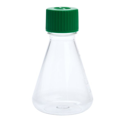 250ml erlenmeyer flask with vent cap and plain bottom petg rnase and dnase free individually wrapped sterile 